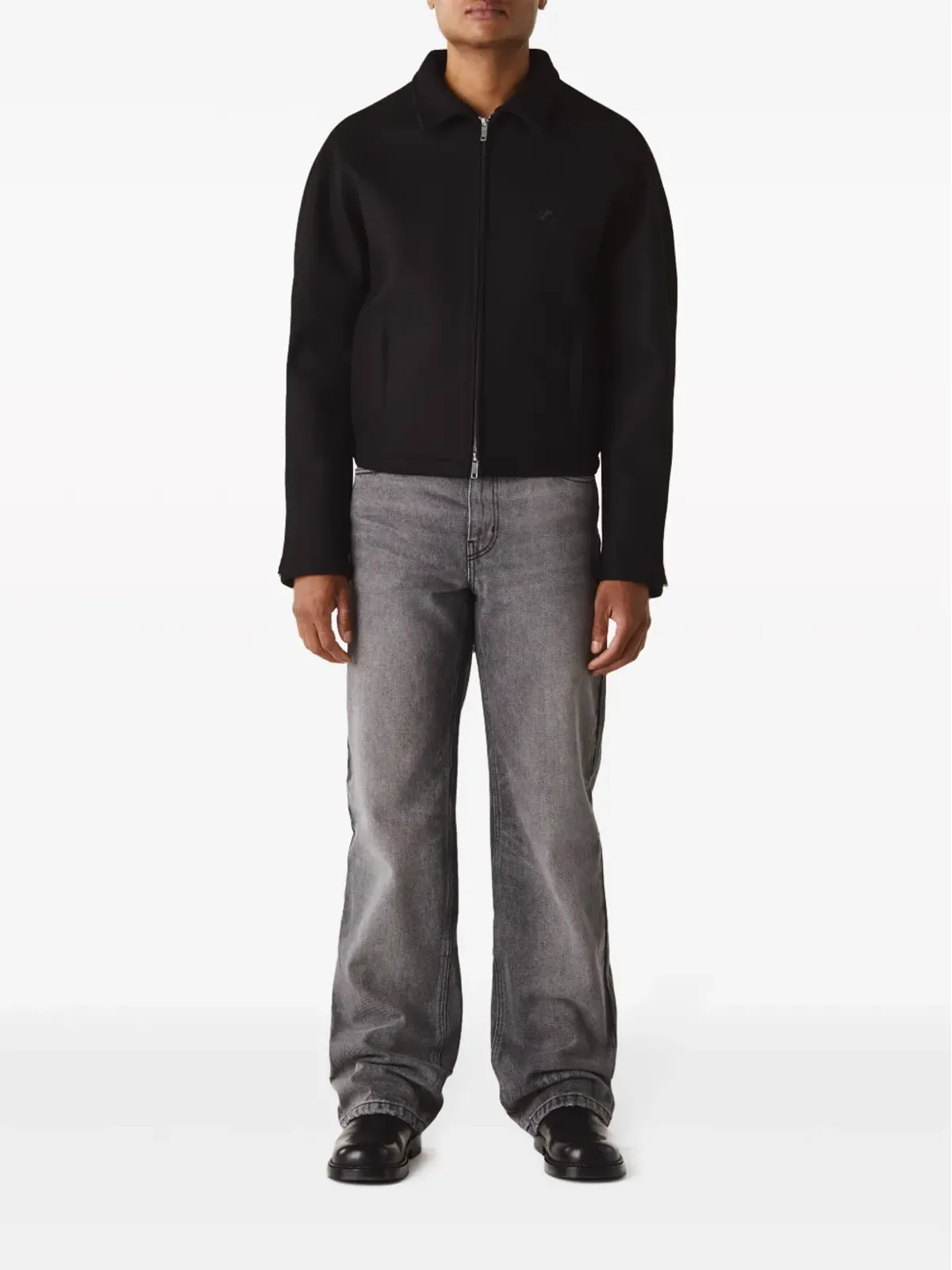 Courrèges ロゴパッチ ウールジャケット - 画像2