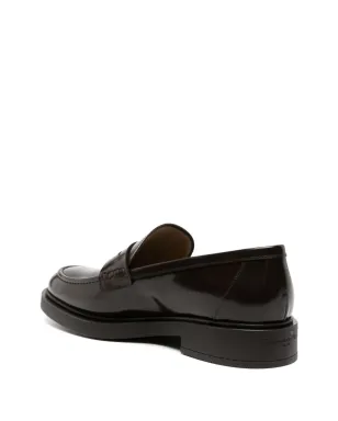 Gianvito Rossi ハリス デボスドロゴ レザー ローファー ブラウン - サムネイル3