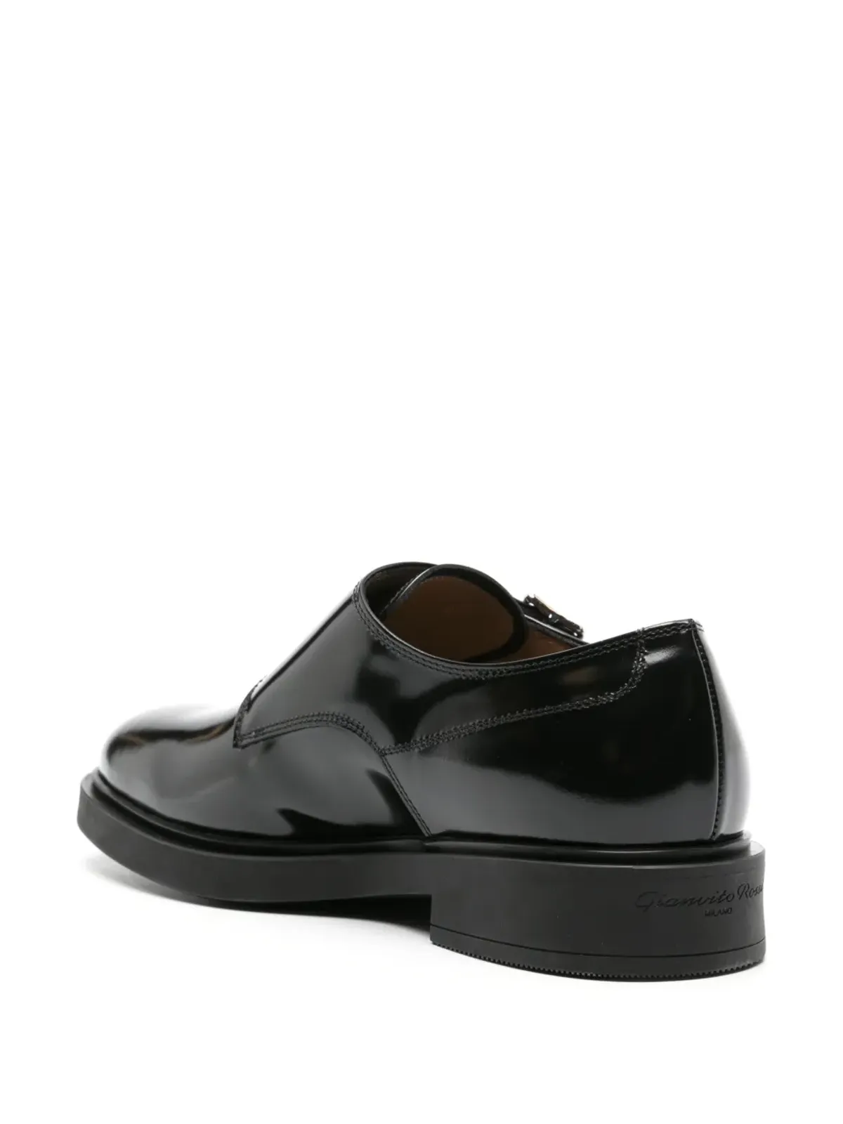 Gianvito Rossi Scottバックル付きレザーシューズ - 画像3