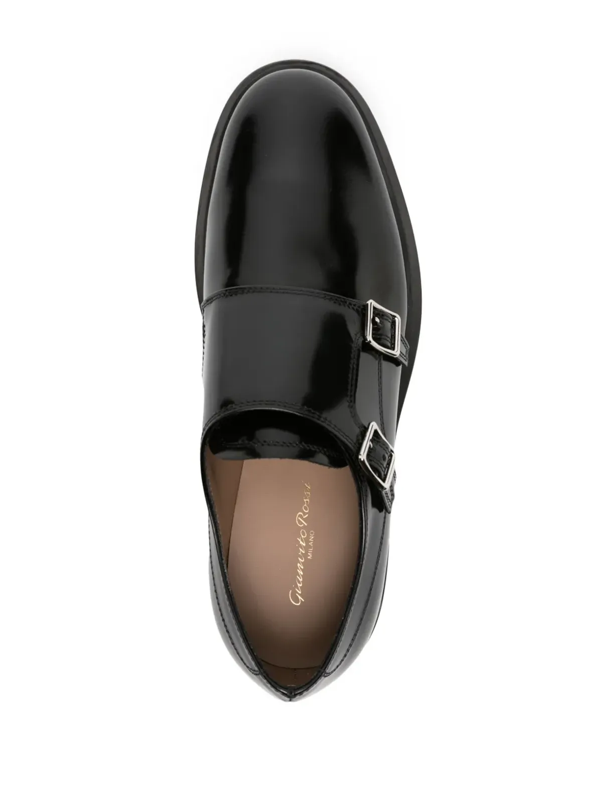 Gianvito Rossi Scottバックル付きレザーシューズ - 画像4