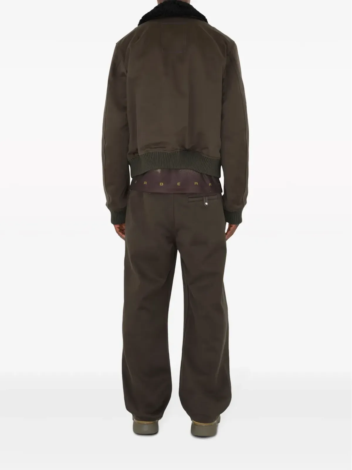 Burberry ジップ付きシアリングカラー ボンバージャケット - ブラウン - 画像4