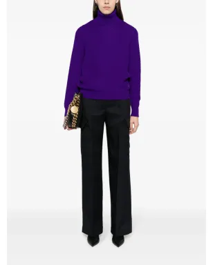 Stella McCartney ブラック プレスドクリース カーゴポケット ストレートパンツ - サムネイル2