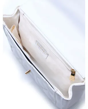 CHANEL ビンテージ 2004 ダイヤモンドキルティング トートバッグ - ホワイト - サムネイル5