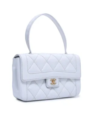 CHANEL ビンテージ 2004 ダイヤモンドキルティング トートバッグ - ホワイト - サムネイル3