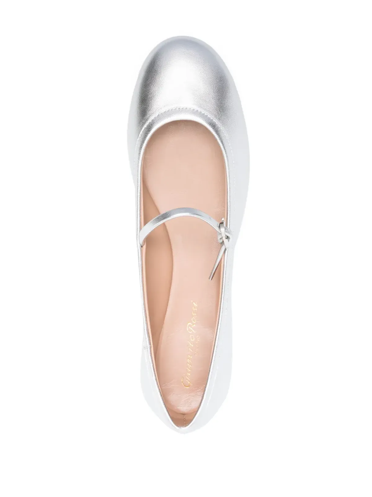 Gianvito Rossi カルラ レザー バレエフラット - シルバー - 画像4