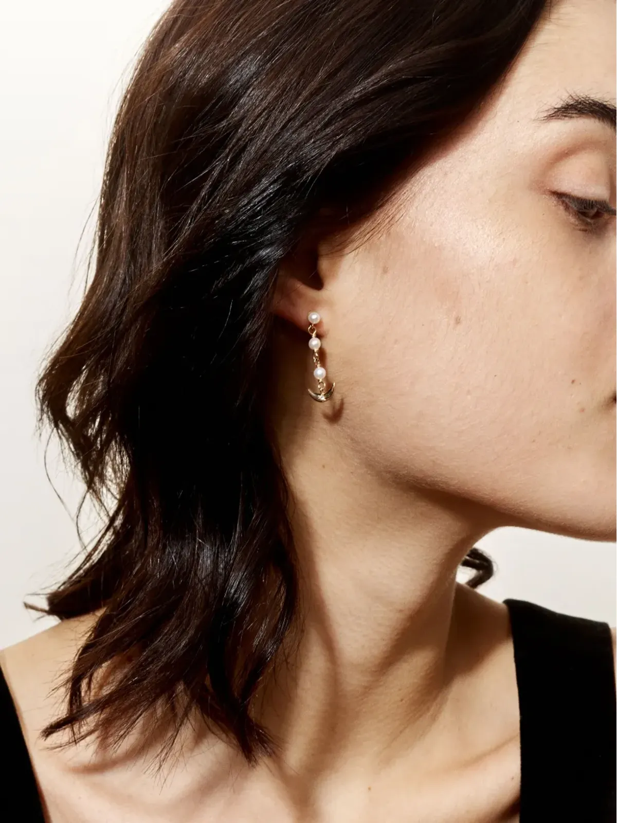 SOFIA ZAKIA セレナ パールドロップ 14kt イエローゴールド 片耳ピアス - 画像4