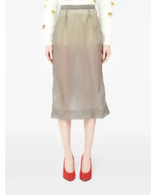Maison Margiela インサイドアウト フォーステッチスカート - グレー - サムネイル2