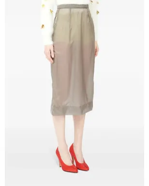 Maison Margiela インサイドアウト フォーステッチスカート - グレー - サムネイル3