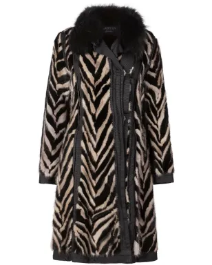 Lanvin Pre-Owned タイガープリントフェイクファーコート - サムネイル1