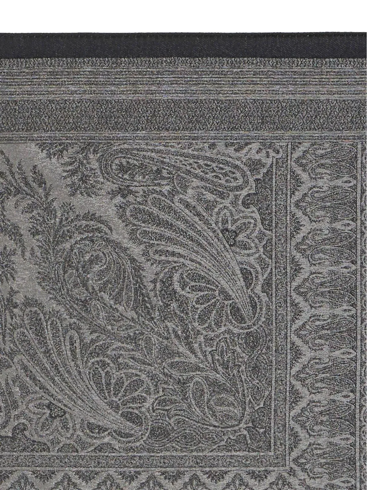ETRO ペイズリープリント シルク混 ポケットスカーフ - ブラック - 画像2