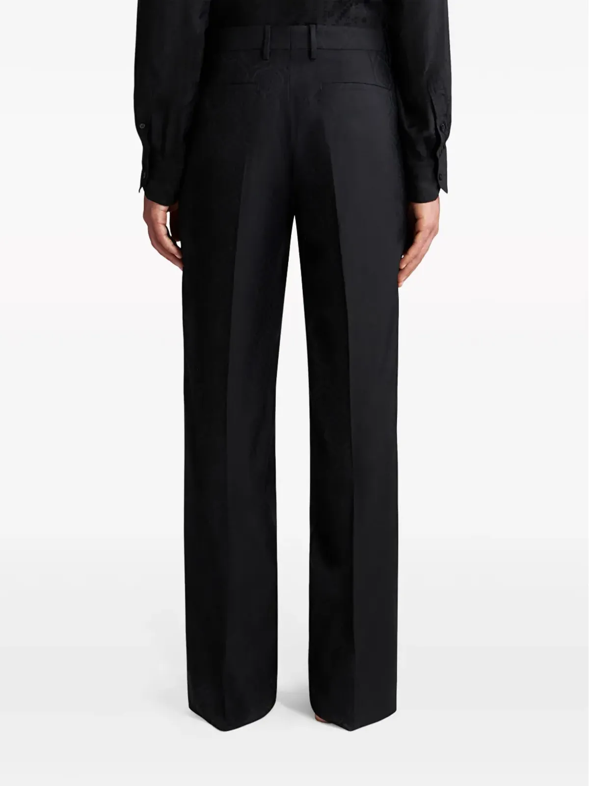 ETRO ジャカードストレートパンツ ブラック - 画像3