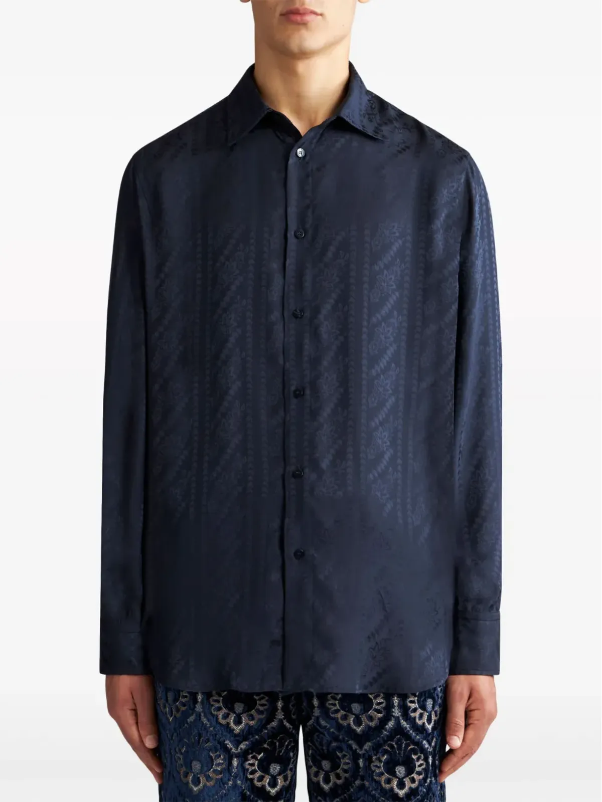 ETRO ジャカード織りシルクシャツ - 画像2