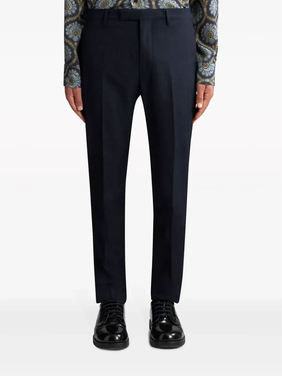 ETRO ジャカード テーパードパンツ - ブラック - 画像2