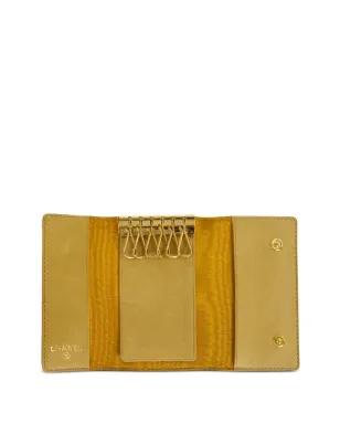 CHANEL ビンテージ 2002 CCキャビアレザー キーケース - イエロー - サムネイル4