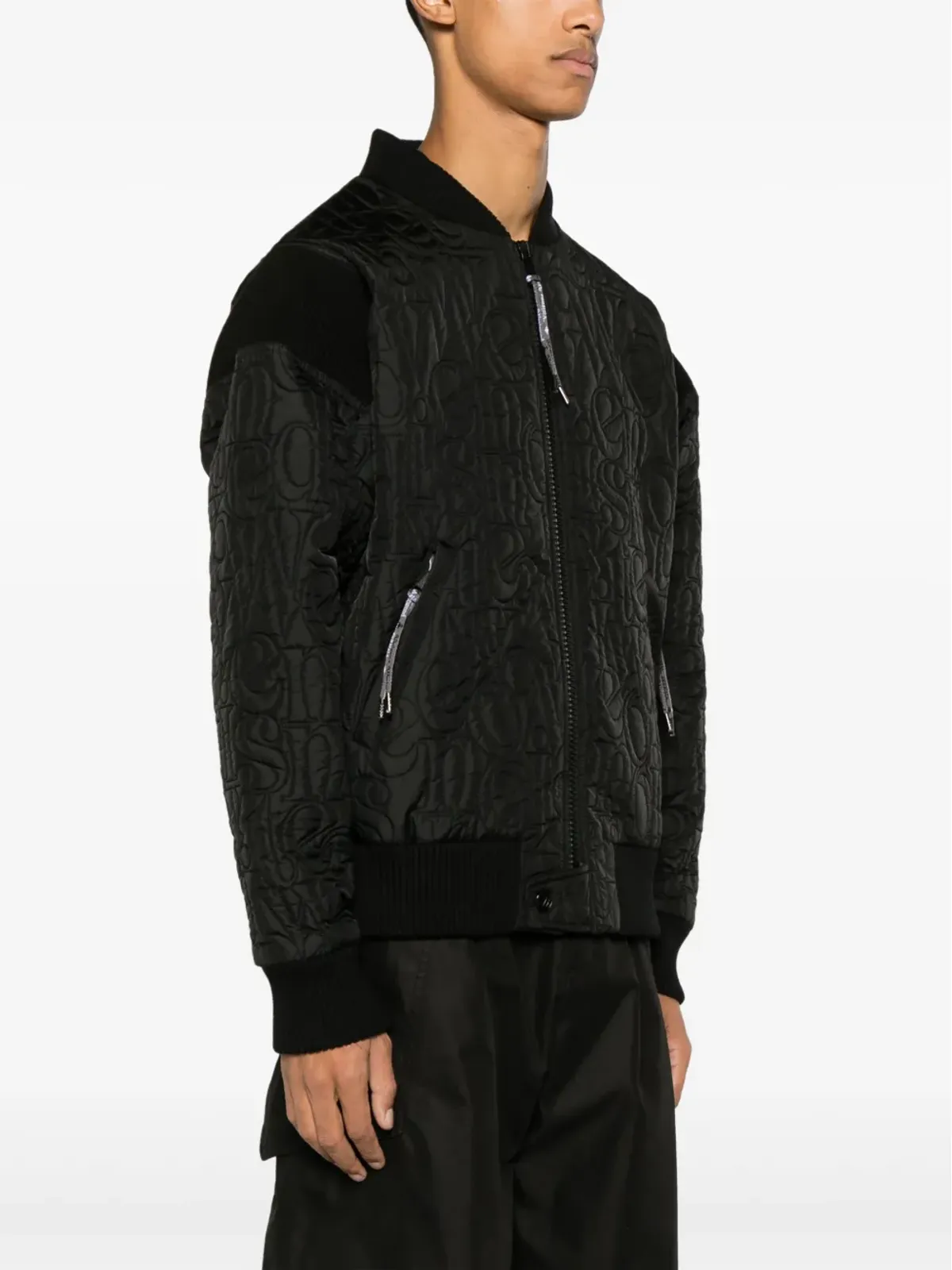 Vivienne Westwood ロゴ刺繍入りキルティッド ボンバー ジャケット - ブラック - 画像3
