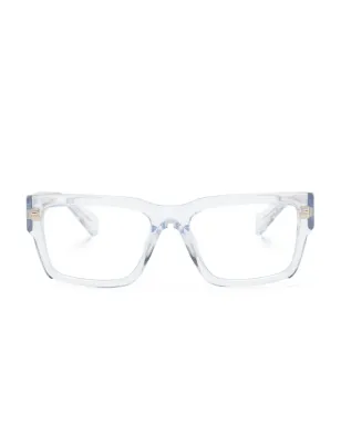 Miu Miu Eyewear logo-plaque square-frame glasses - サムネイル1