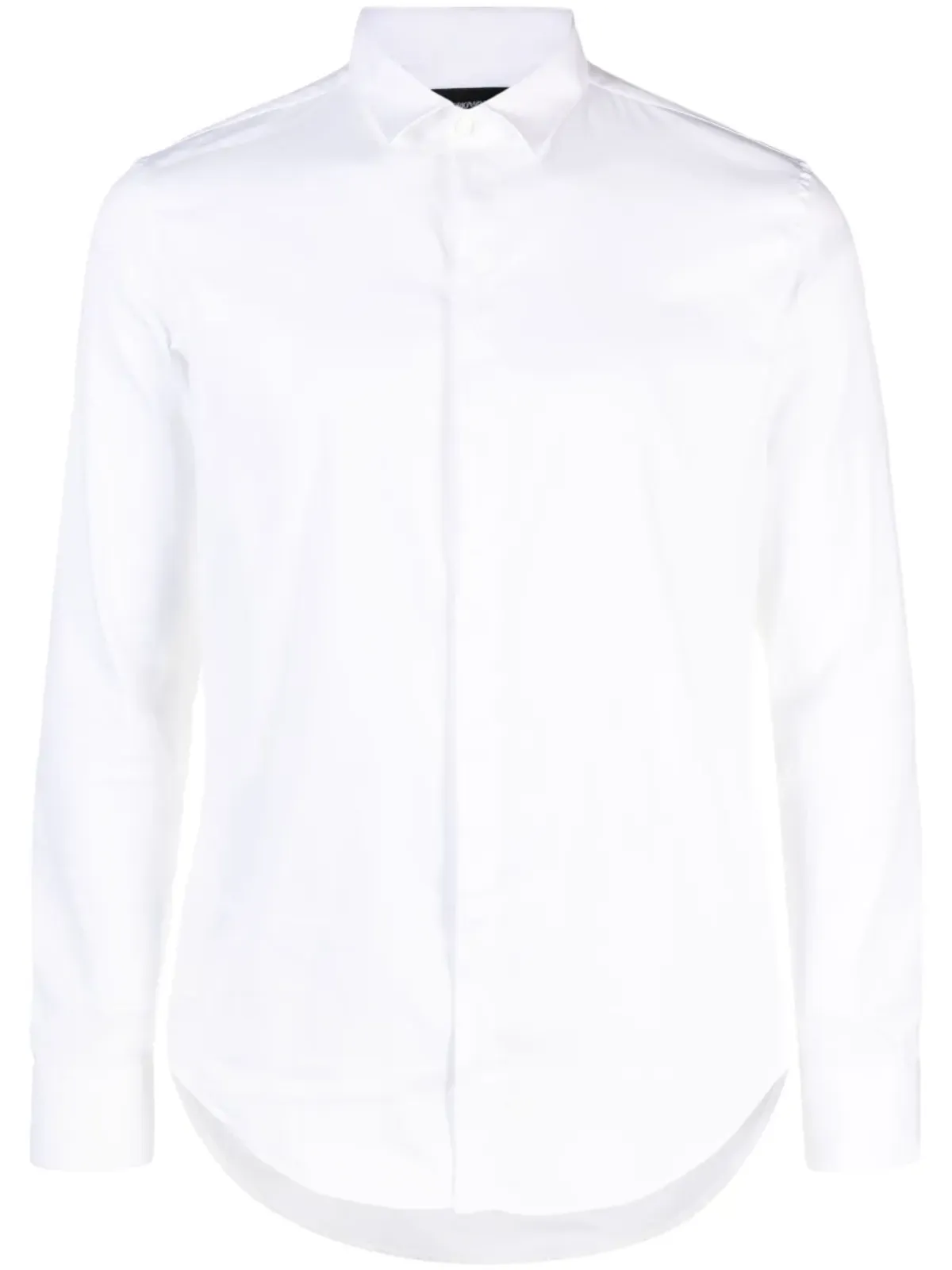 Emporio Armani クラシックカラー隠しボタン留めシャツ - 白 - 画像1
