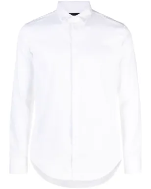 Emporio Armani クラシックカラー隠しボタン留めシャツ - 白 - サムネイル1