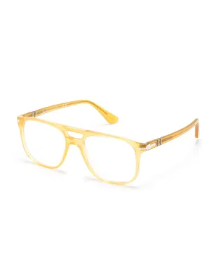 Persol パイロットフレーム透明メガネ - イエロー - サムネイル2