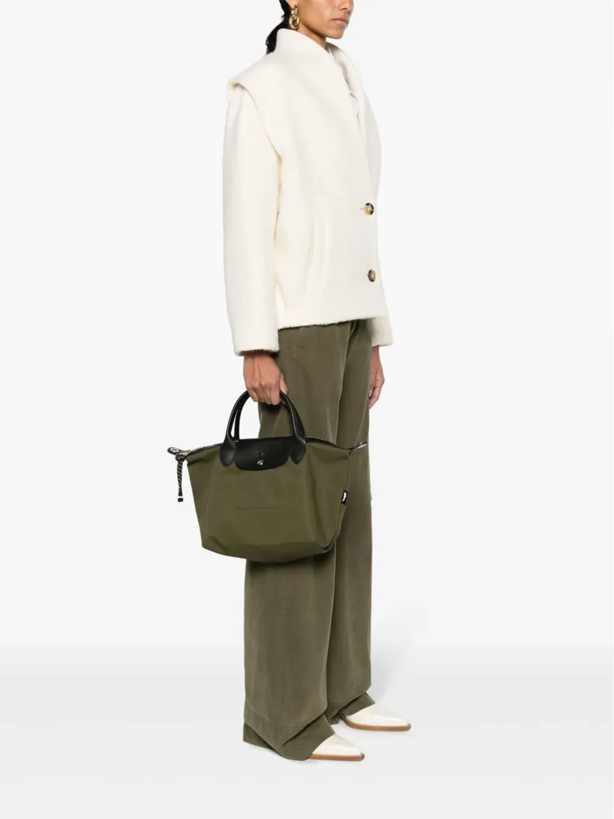 Longchamp Le Pliage Energy ECONYL®レザー バッグ - グリーン - 画像2