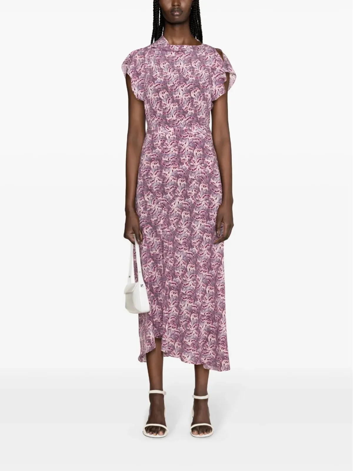 ISABEL MARANT ヴァレンシー アシンメトリック シルク ブラウス - パープル - 画像2