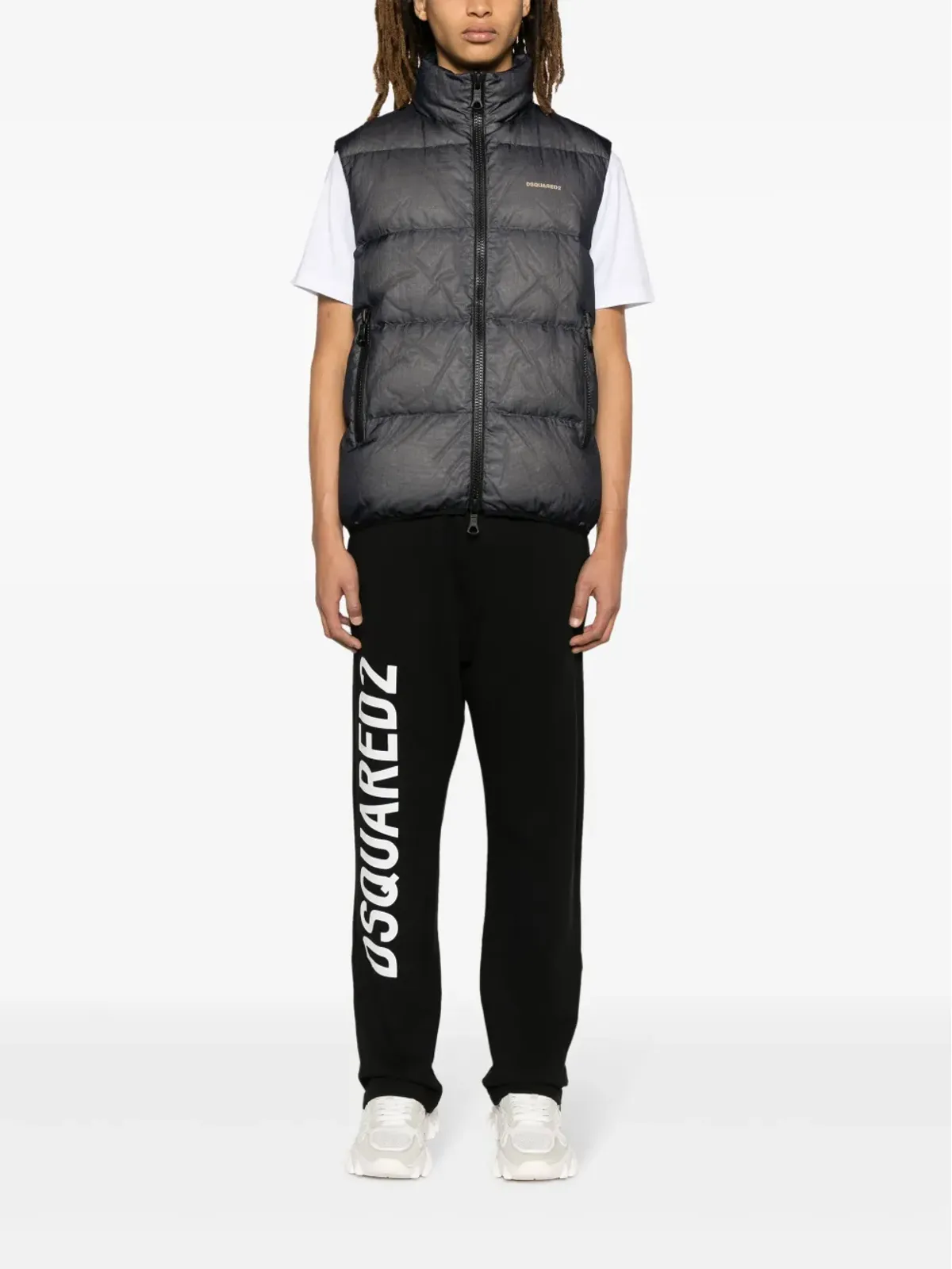 DSQUARED2 ロゴエンボス リップストップ パファーベスト - 画像2