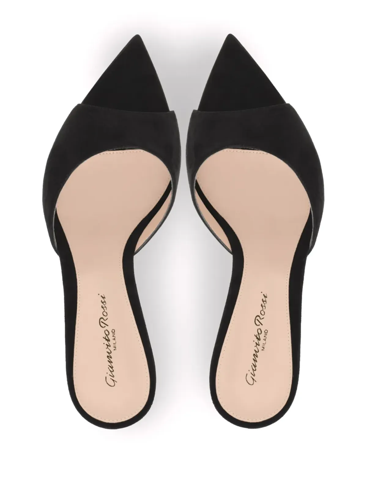 Gianvito Rossi 85mm エル スエード サンダル - ブラック - 画像3