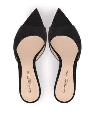 Gianvito Rossi 85mm エル スエード サンダル - ブラック - サムネイル3