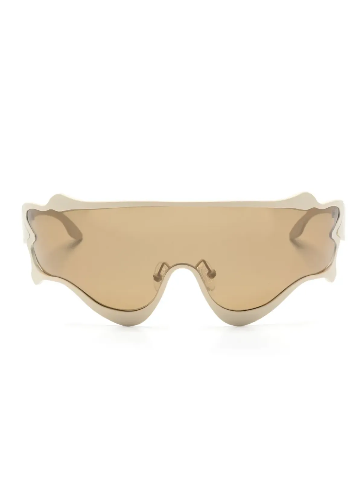 Henrik Vibskov Octane shield-frame sunglasses - Neutrals - 画像1