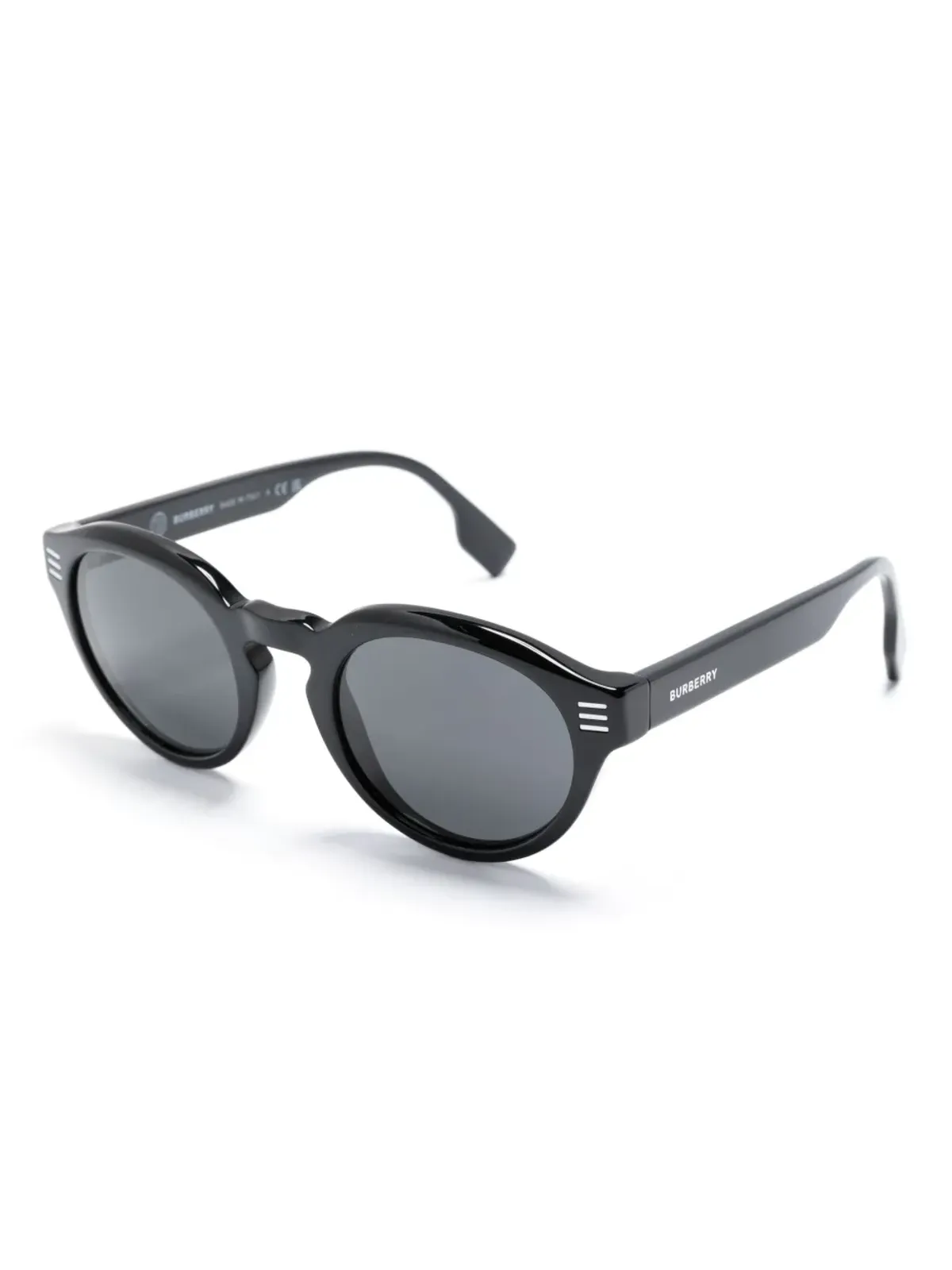 Burberry Eyewear ラウンドフレーム スタッドディテール サングラス - ブラック - 画像2