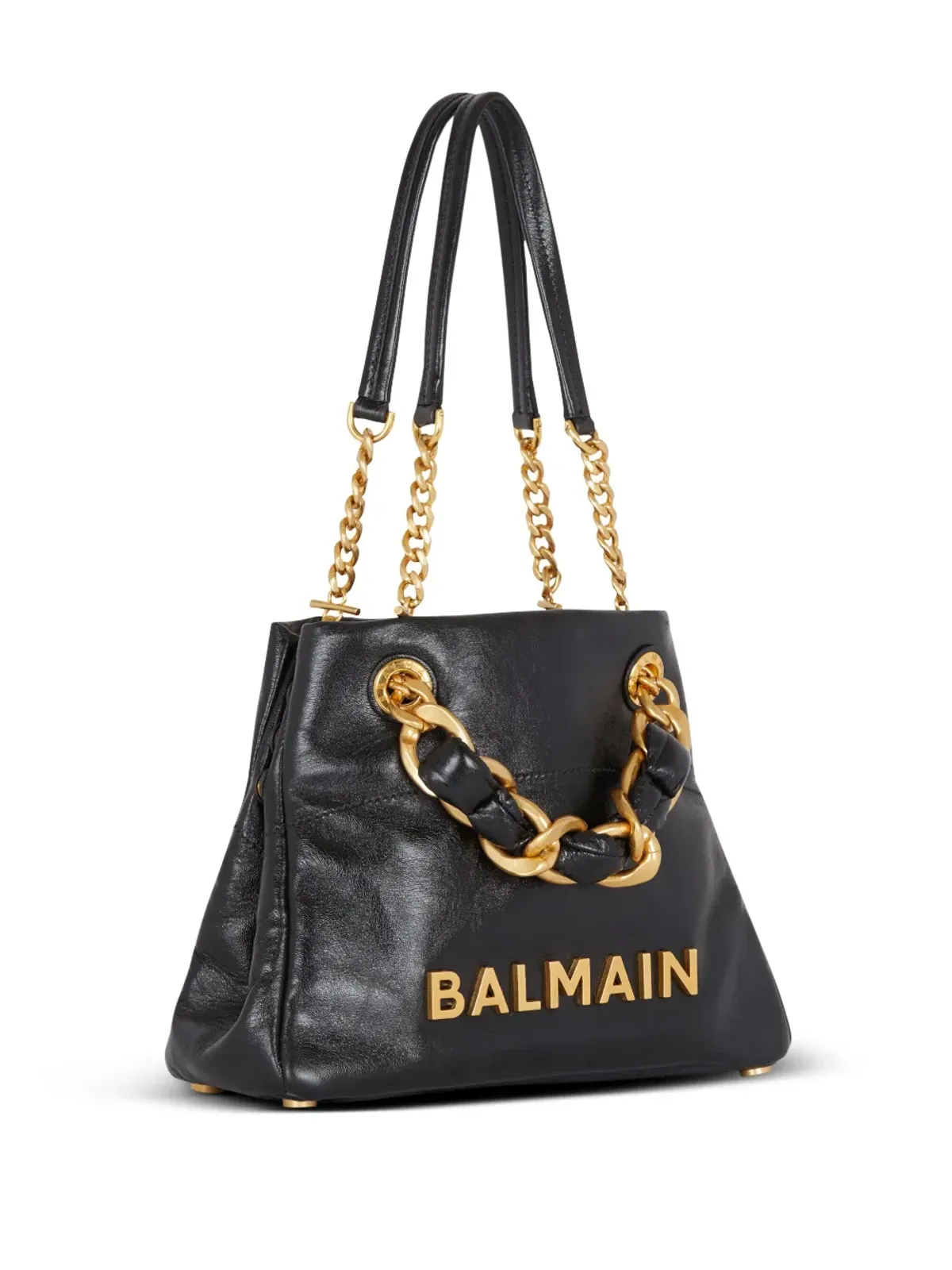 Balmain 小型 1945ソフトレザー トートバッグ - ブラック - 画像5