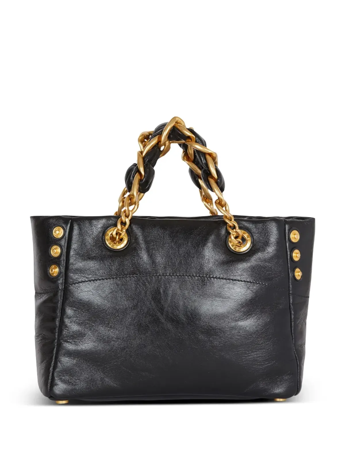 Balmain 小型 1945ソフトレザー トートバッグ - ブラック - 画像4