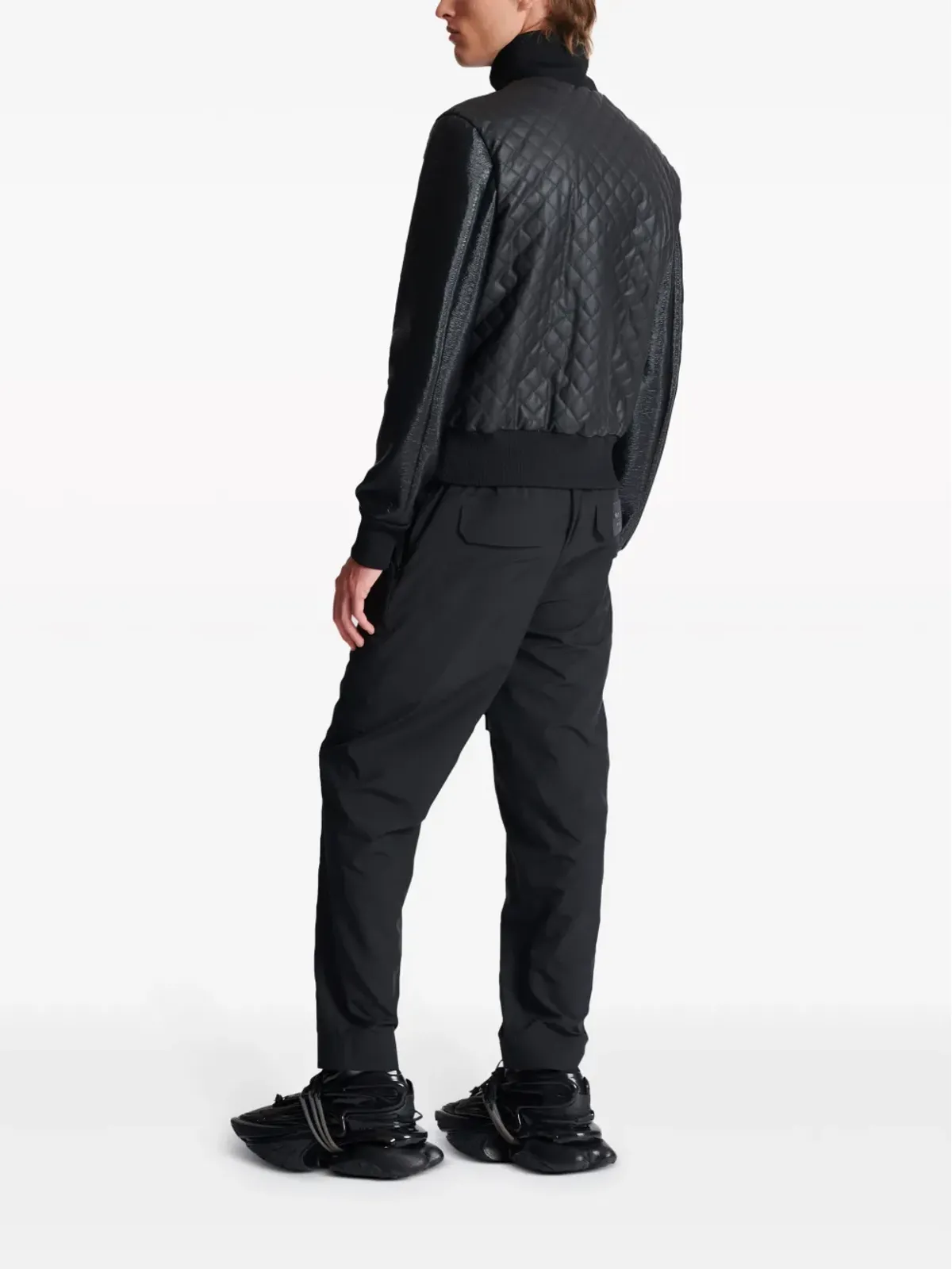Balmain ロゴパッチ入りキルトボンバージャケット - 画像4