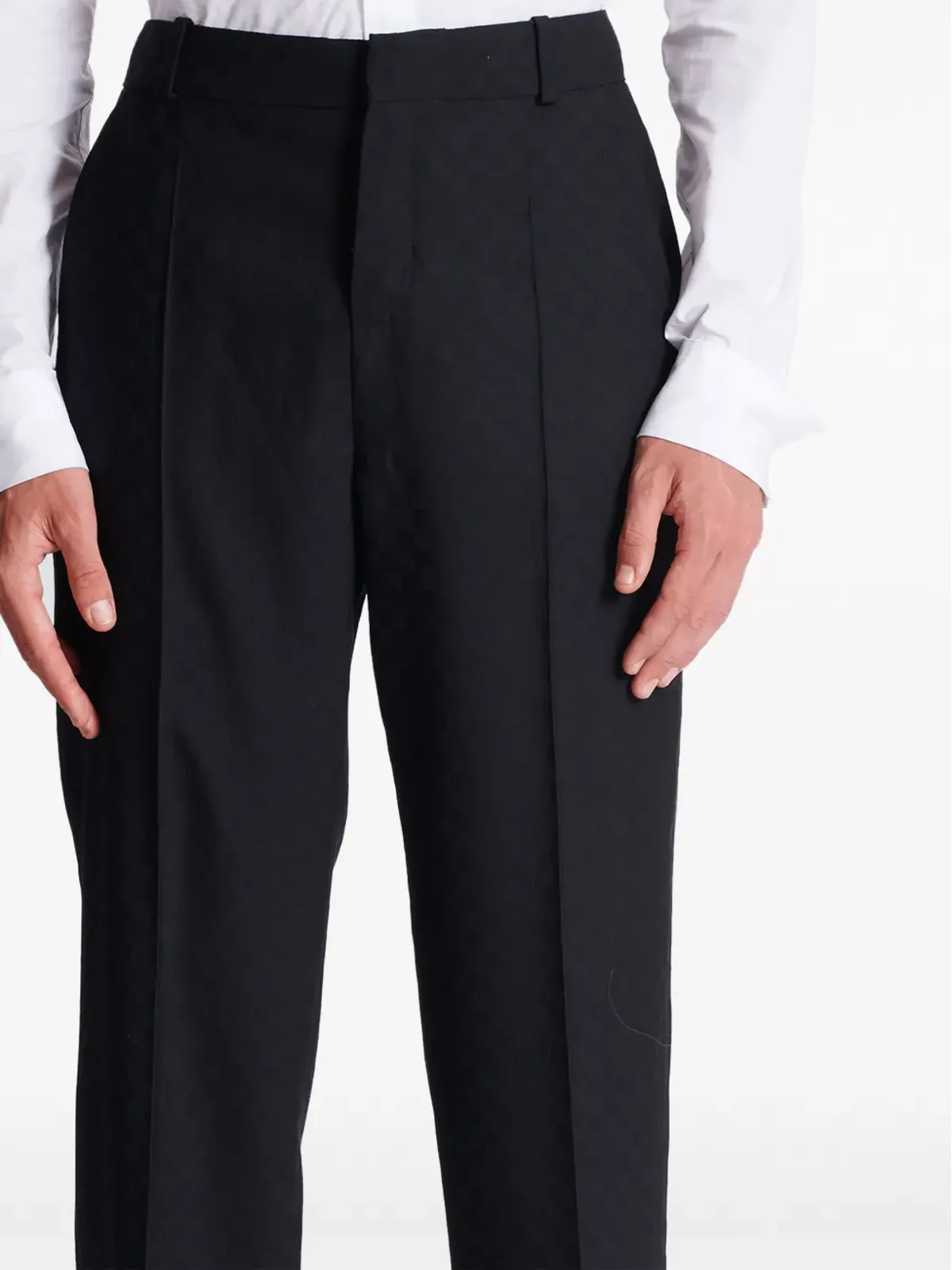 Balmain モノグラムジャカード ウールパンツ ブラック - 画像5
