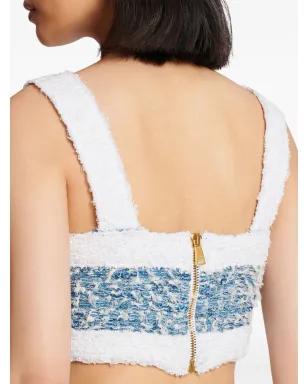 Balmain デニムツイード クロップトップ - サムネイル5