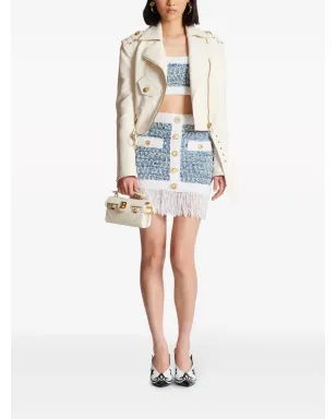 Balmain デニムツイード クロップトップ - サムネイル2