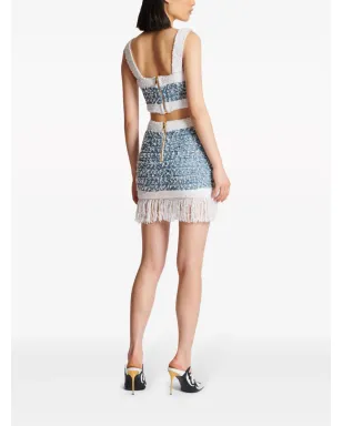 Balmain デニムツイード クロップトップ - サムネイル4