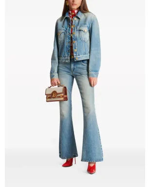 Balmain ストーンウォッシュデニムジャケット ブルー - サムネイル2
