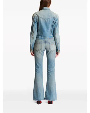 Balmain ストーンウォッシュデニムジャケット ブルー - サムネイル4