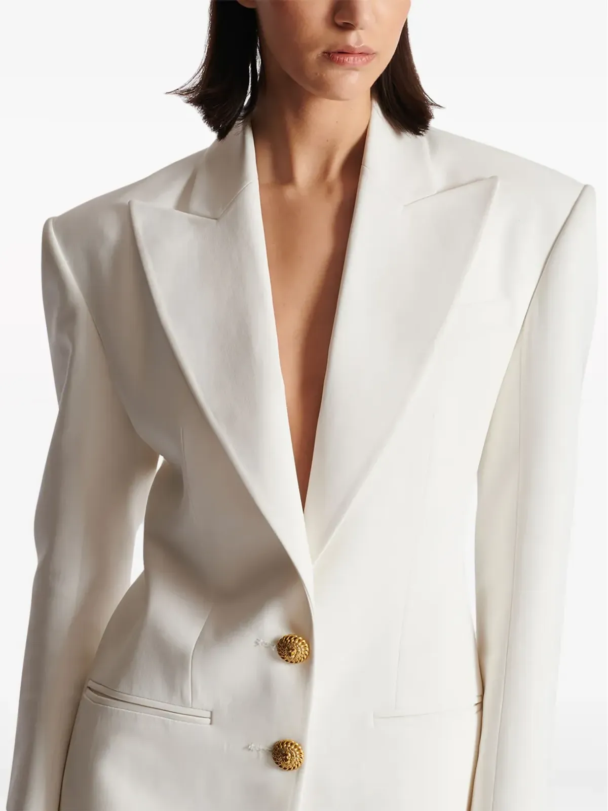 Balmain 2ボタン シングルブレスト クレープブレザー - 画像5
