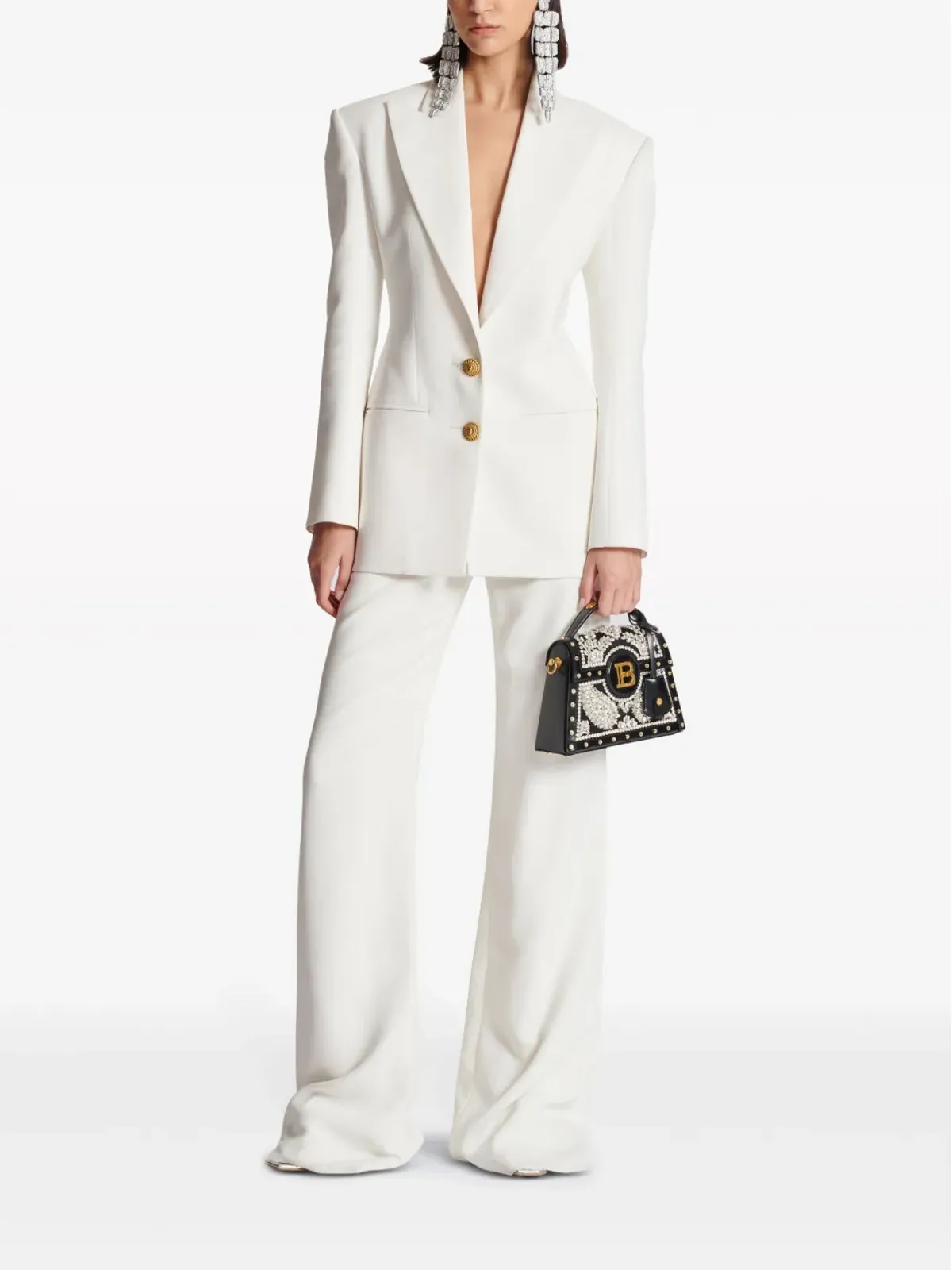 Balmain 2ボタン シングルブレスト クレープブレザー - 画像2