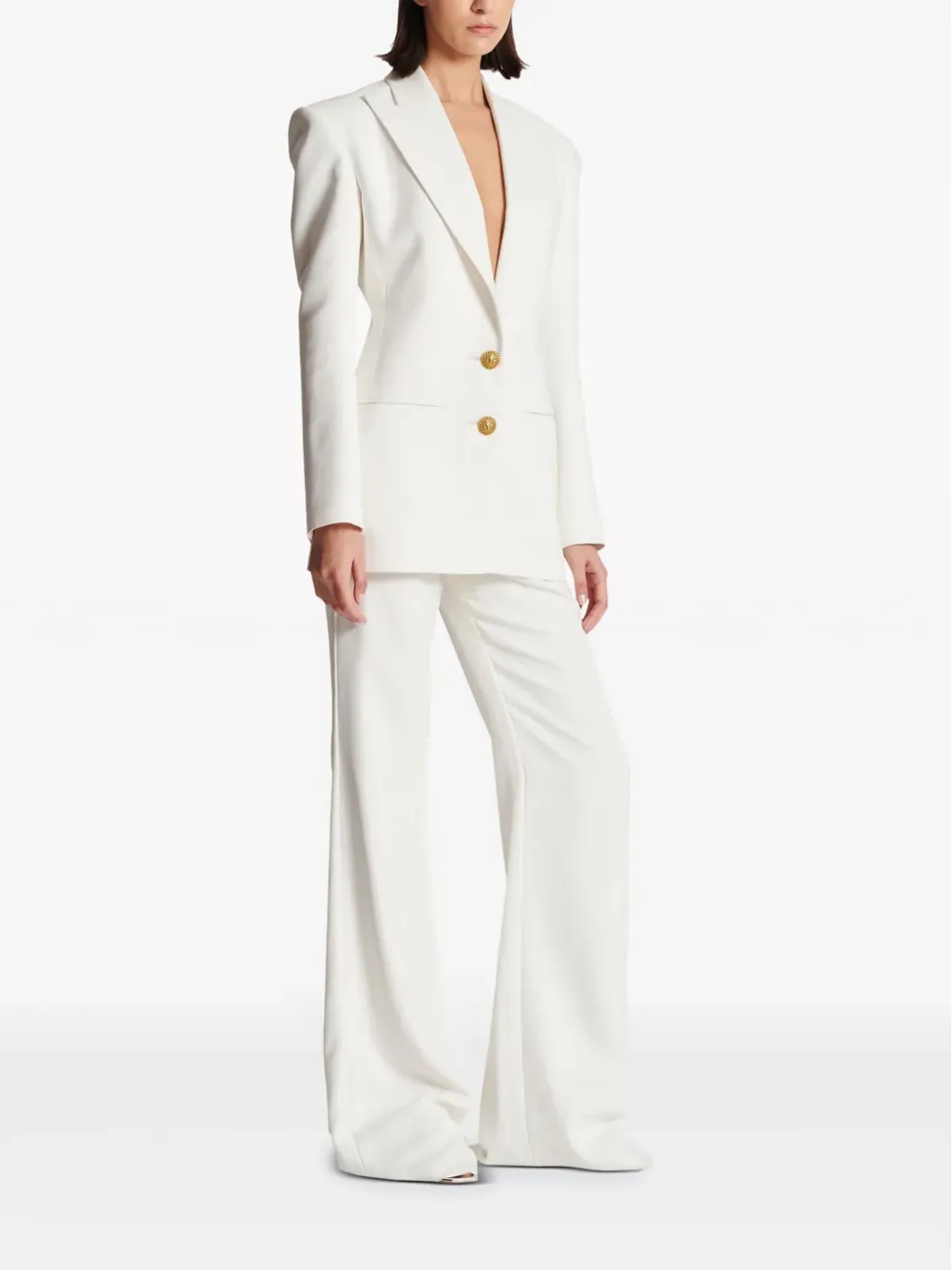 Balmain 2ボタン シングルブレスト クレープブレザー - 画像3