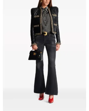 Balmain ペイズリープリント シルクシャツ ブラック - サムネイル2