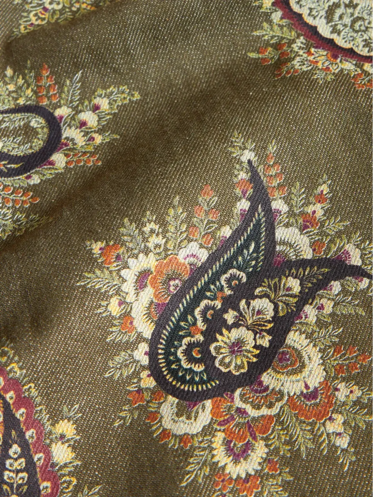 ETRO ペイズリープリント デニムシャツジャケット - グリーン - 画像5