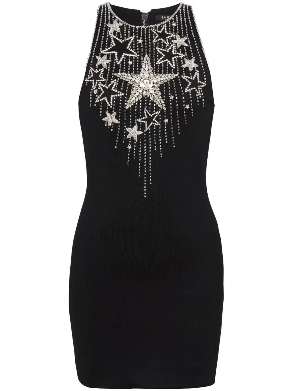 Balmain Falling Stars 刺繍ミニドレス - ブラック - 画像1