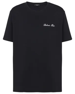 Balmain ロゴ刺繍 コットン Tシャツ - サムネイル1