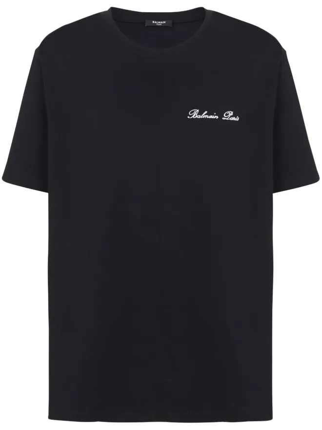 BALMAIN Balmain ロゴ刺繍 コットン Tシャツの商品画像