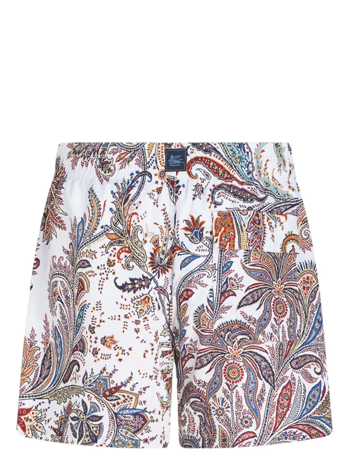 ETRO ペイズリープリント ドローコード入り スイムショーツ - ホワイト - 画像2