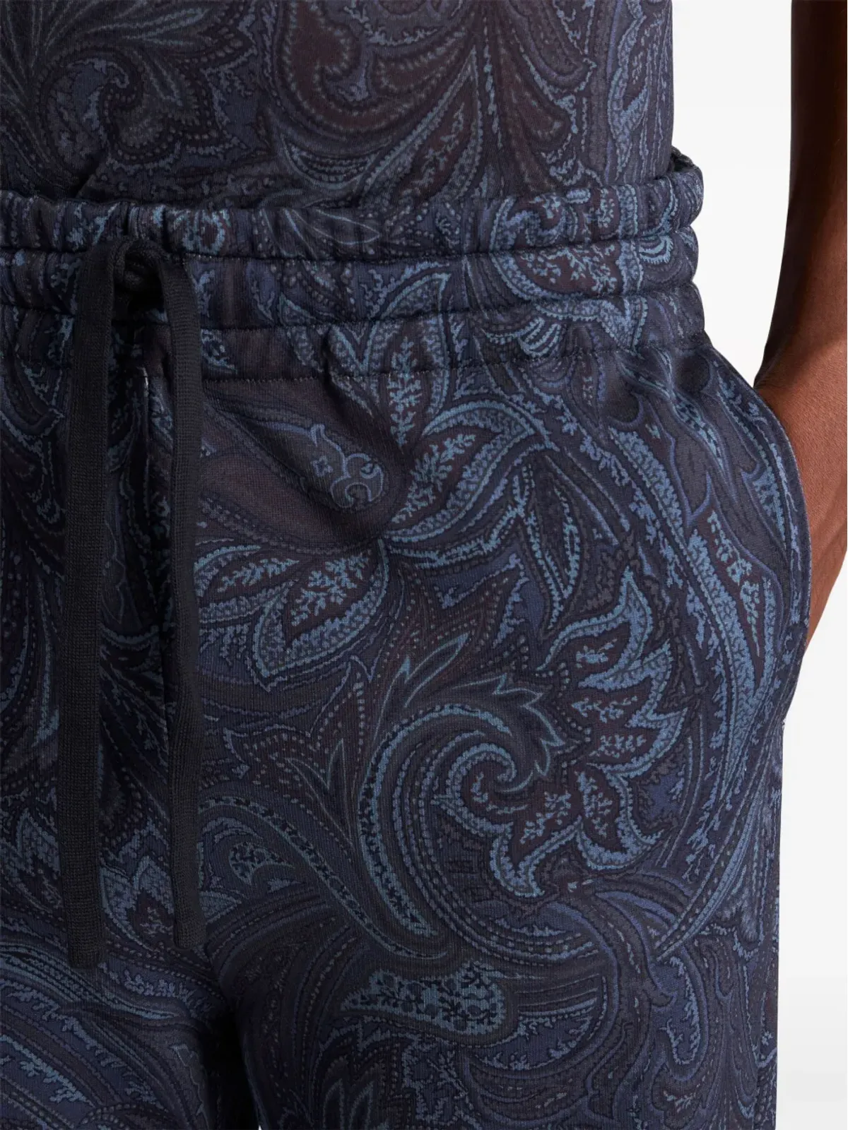 ETRO ペイズリー柄 コットン トラックパンツ - ブルー - 画像5