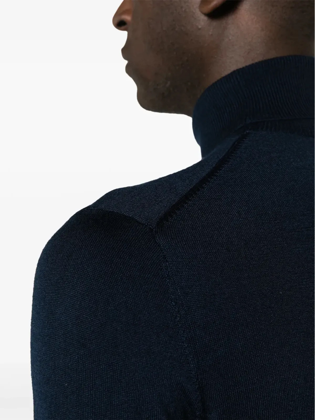 Hackett ファインニット ロールネックセーター - ブルー - 画像5